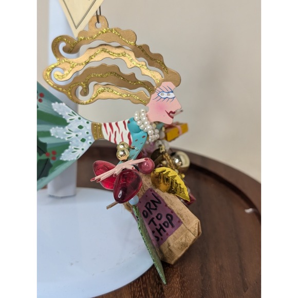 Fanciful Flights SHOP TILL YOU DROP Karen Rossi Silvestri Hanger Ornament Decor - Picture 2 of 8